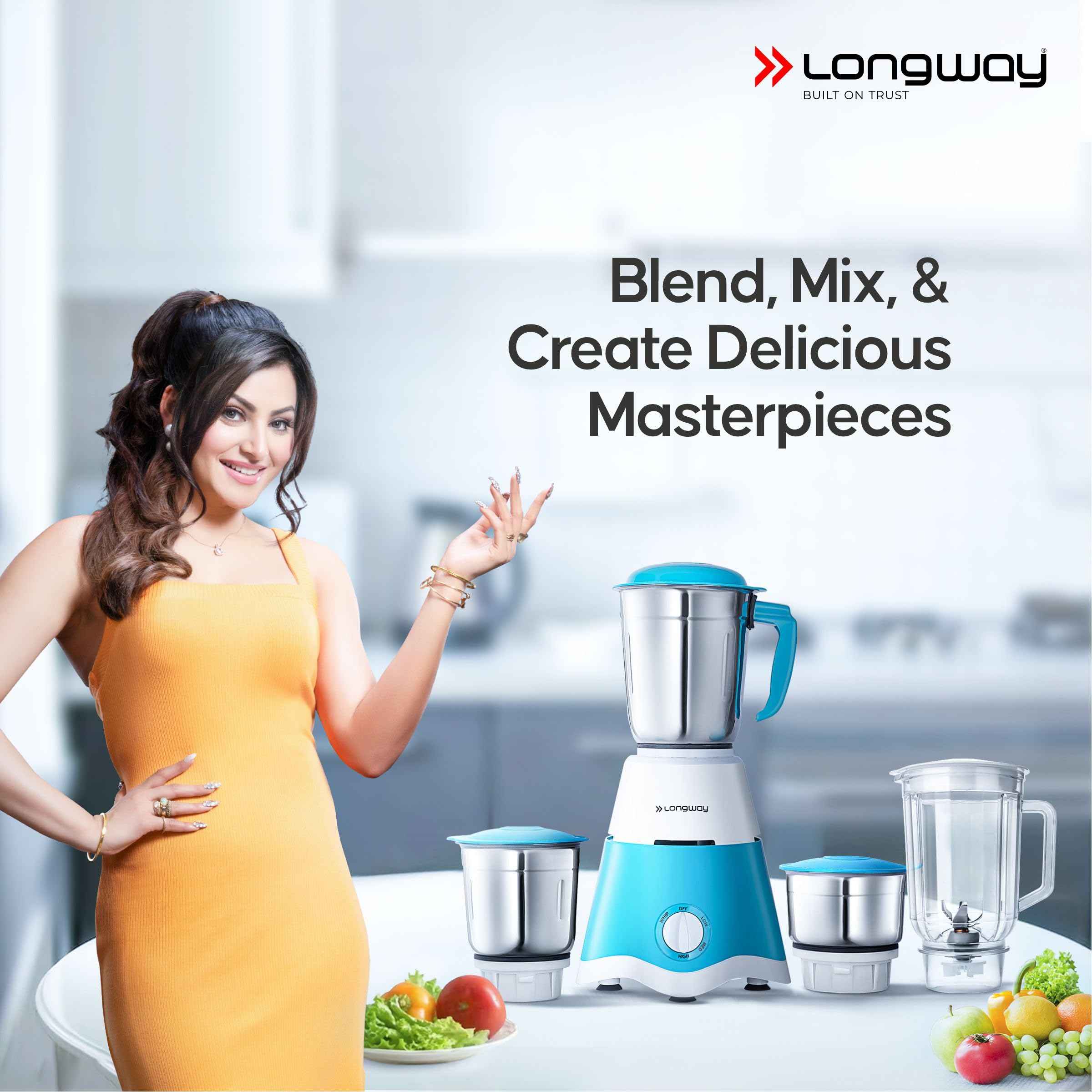 Longway Super Dlx Up to 750W Max Output Juicer Mixer Grinder - Buy