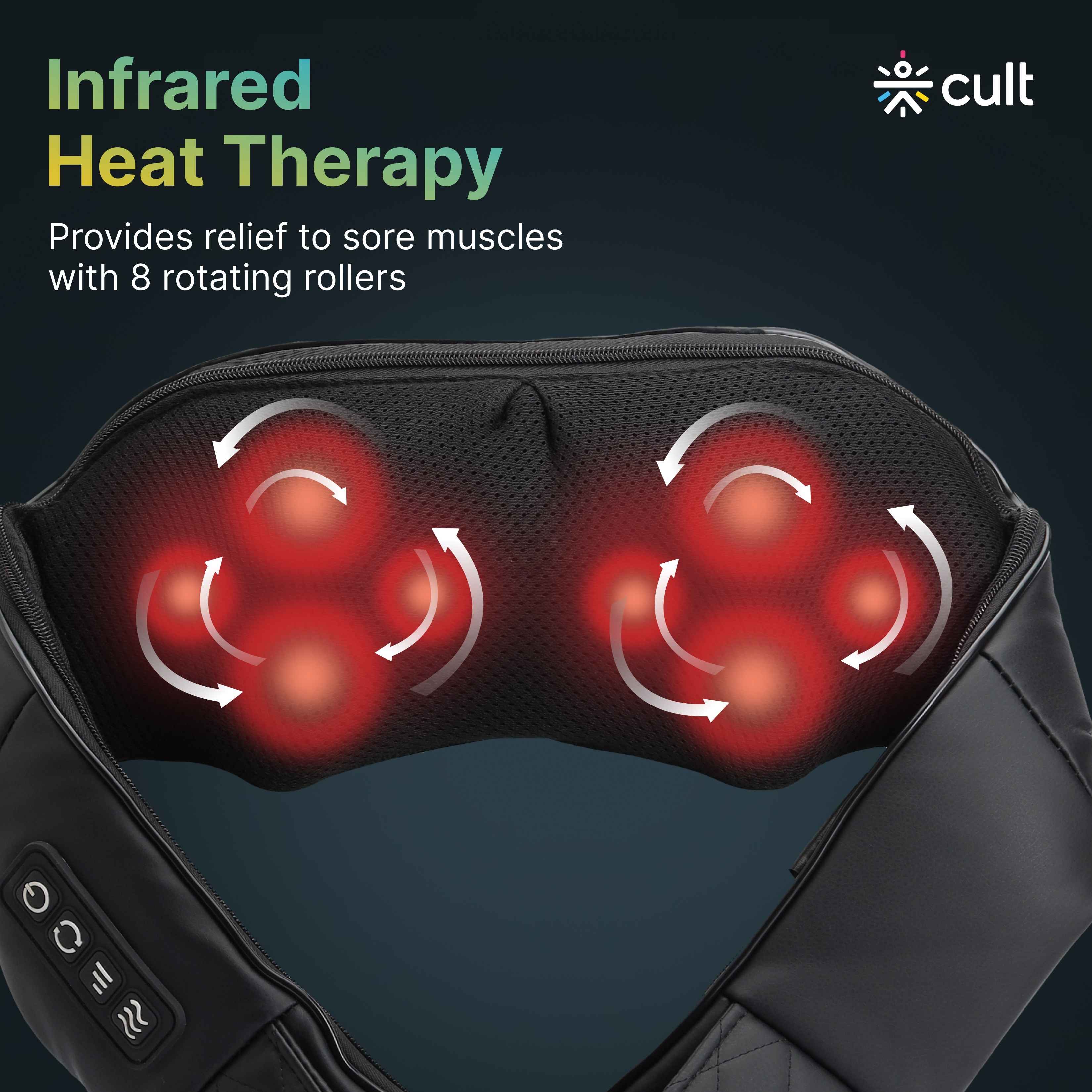 Cult Therma Relax Deep Heal Shiatsu Massager With Infrared Heat