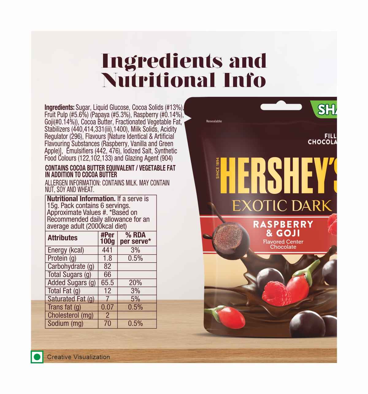 Hershey's Exotic Raspberry And Goji - Buy at ₹139 Online