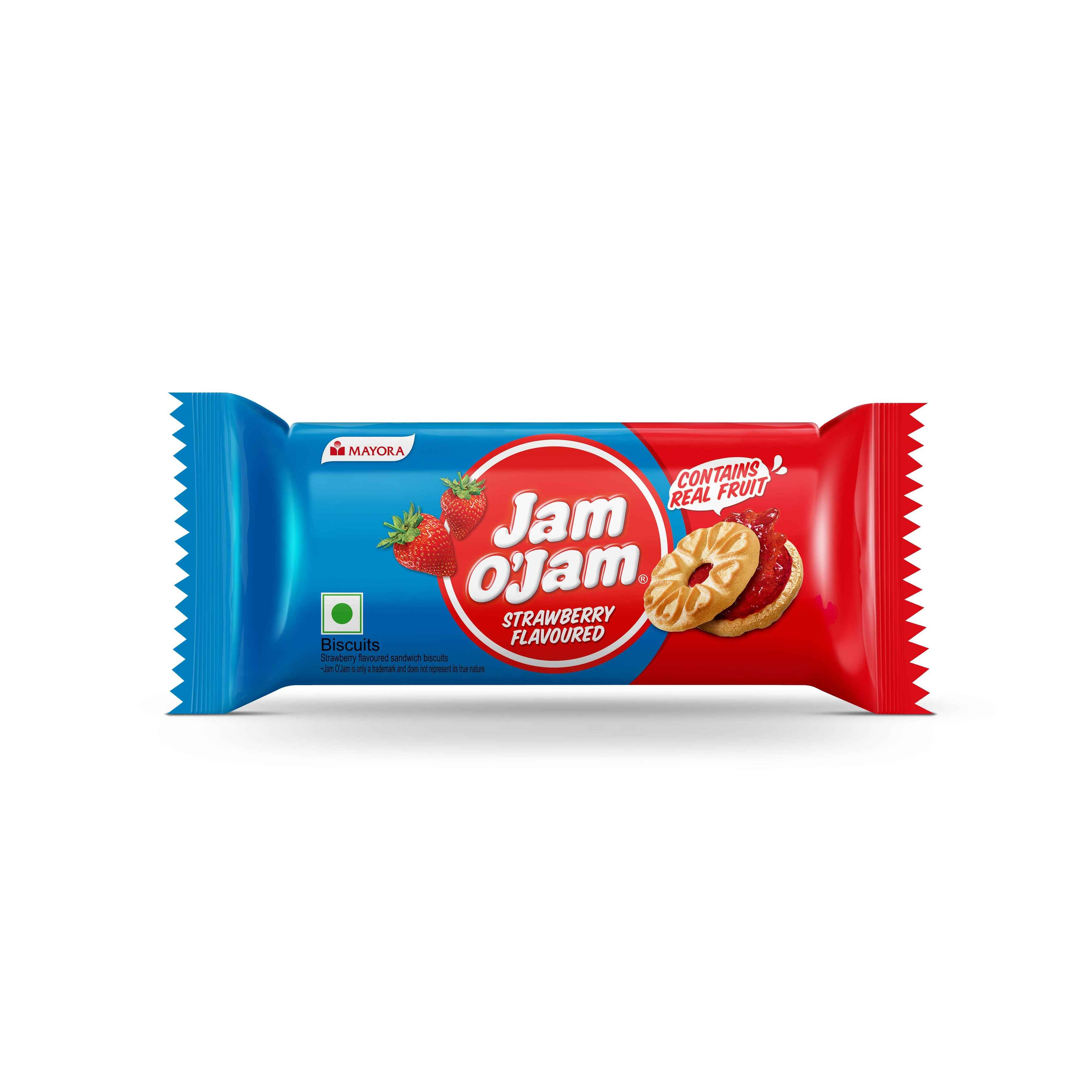 Jam O'Jam Strawberry Flavoured Sandwich Biscuits - Buy at ₹24