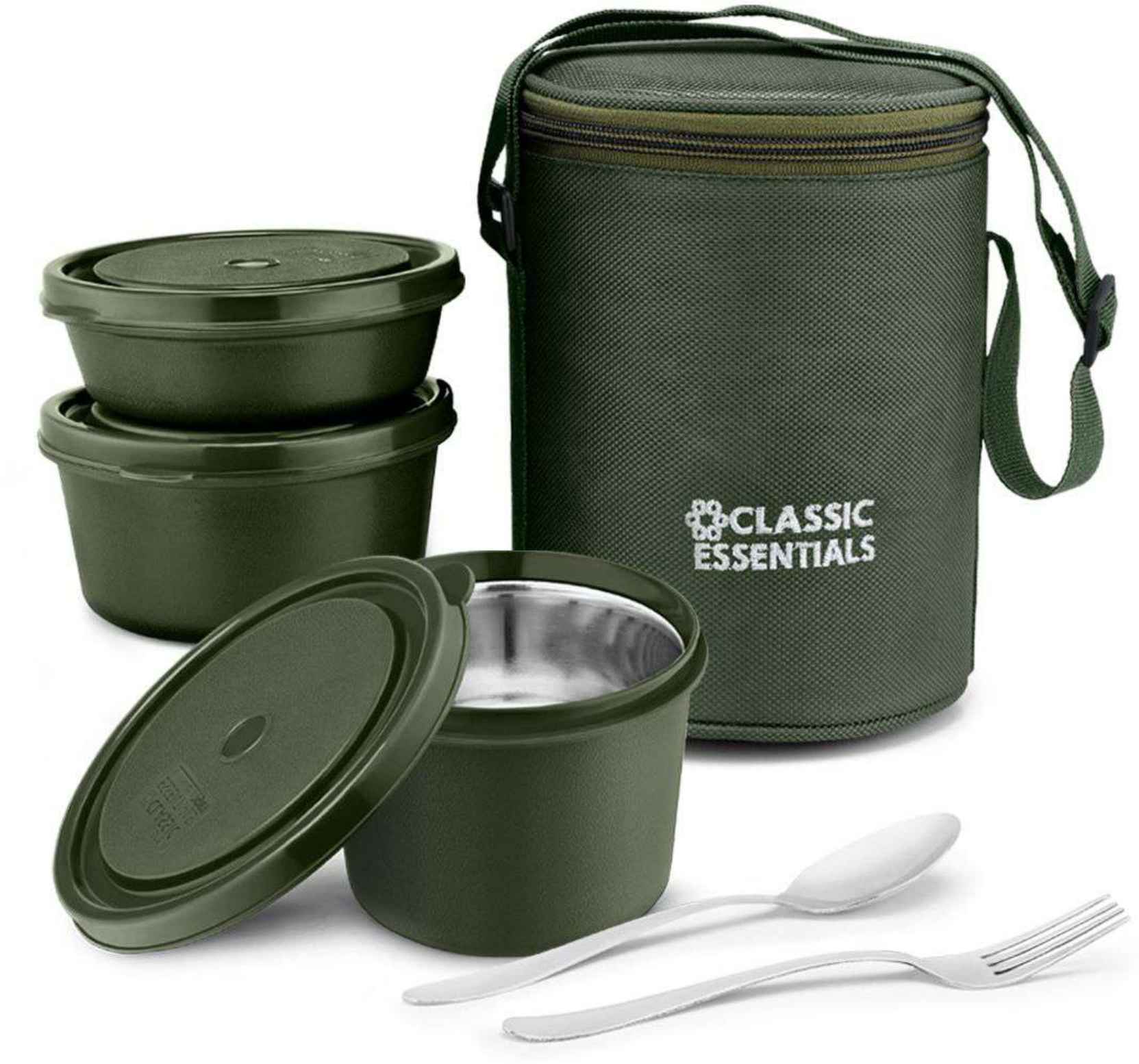 ZCWO SUP. PRO. ESNTL // BUCKET PRO 26cm Classic Essentials Microwavable Insulated 3 Containers Meal Pro