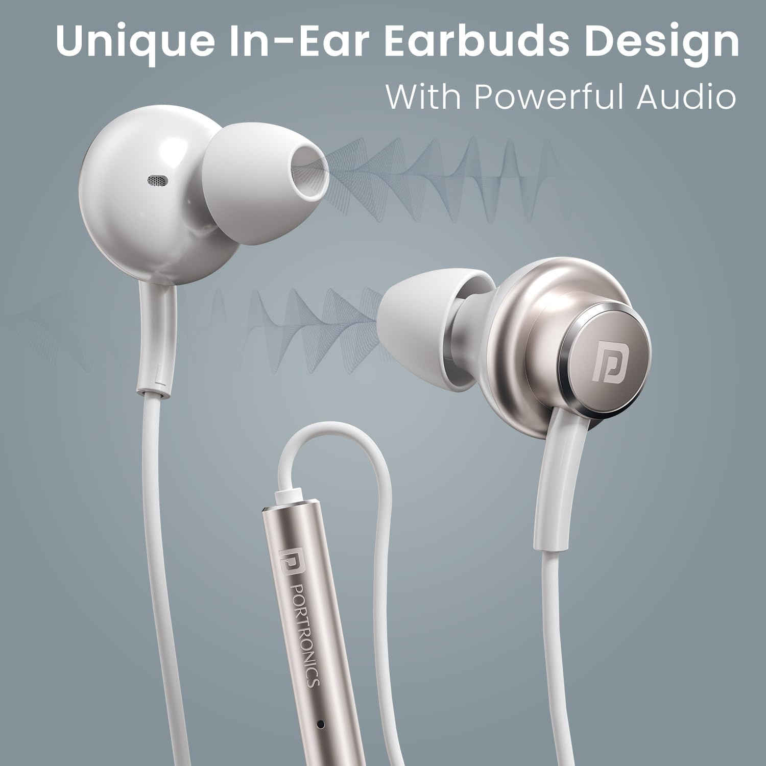 Portronics Conch Sigma A in Ear 3.5 mm Aux Wired Earphone - Buy at