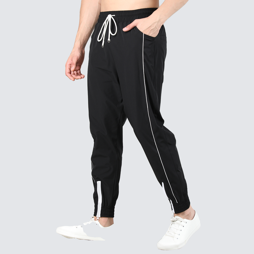 Chkokko Men Sports Track Pant Gym Workout Lower With Pocket Black
