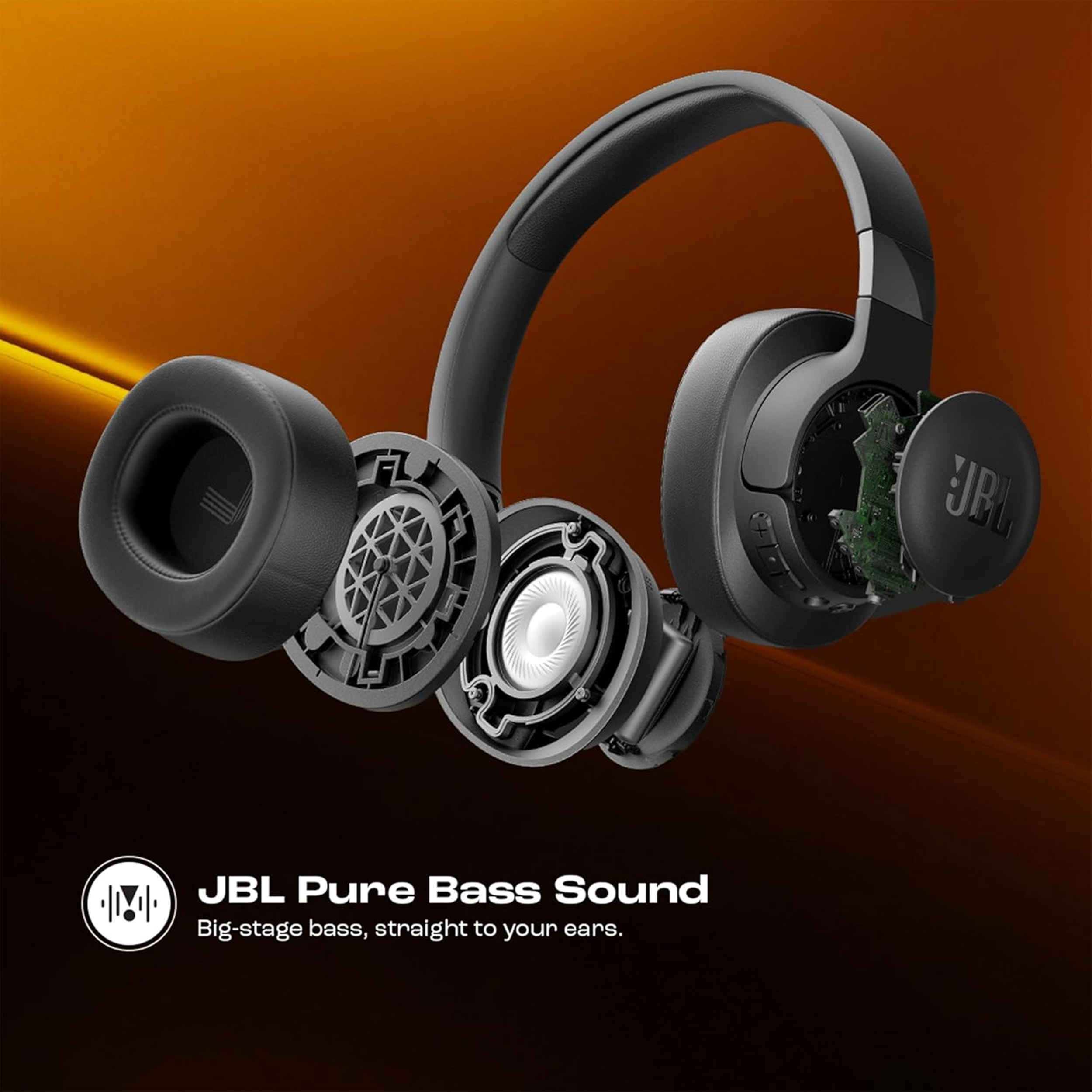JBL Tune 770Nc Wireless Over Ear Anc Headphones With Mic (Black