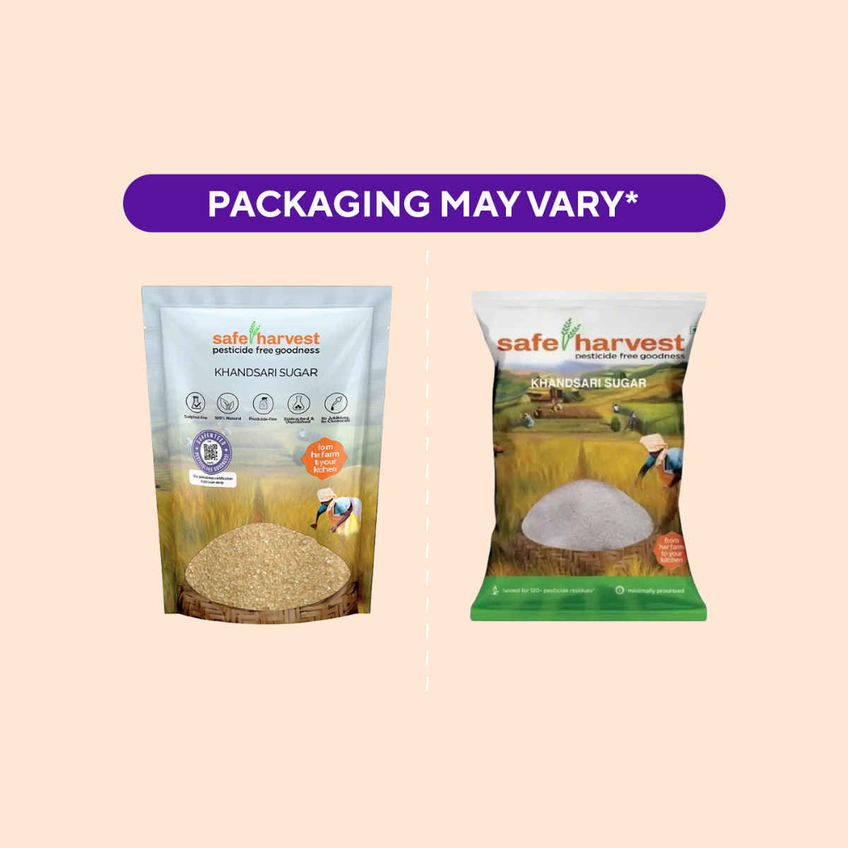Safe Harvest Pesticide-Free Khandsari Sugar - Buy at ₹171 Online