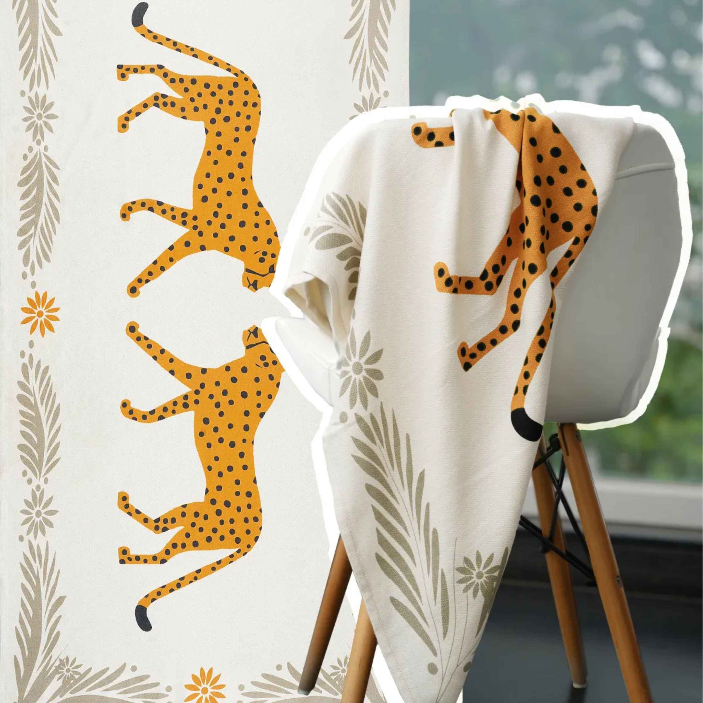 バスタオル　チトセ Thirsty Towel by Doctor Towels Cheetah Charm Bamboo Bath Towel