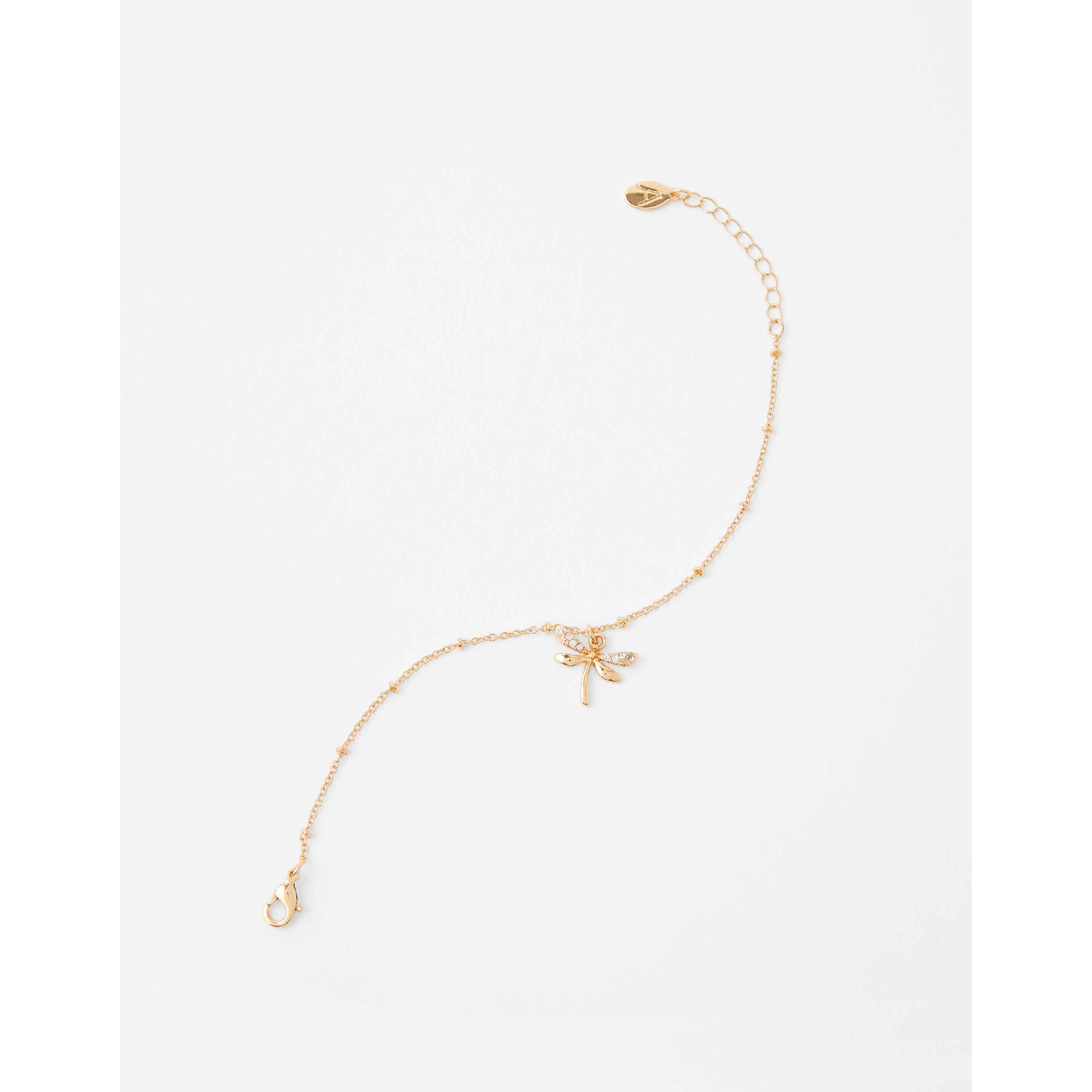 Accessorize London Women's Dragonfly Clasp Bracelet - Gold - Buy
