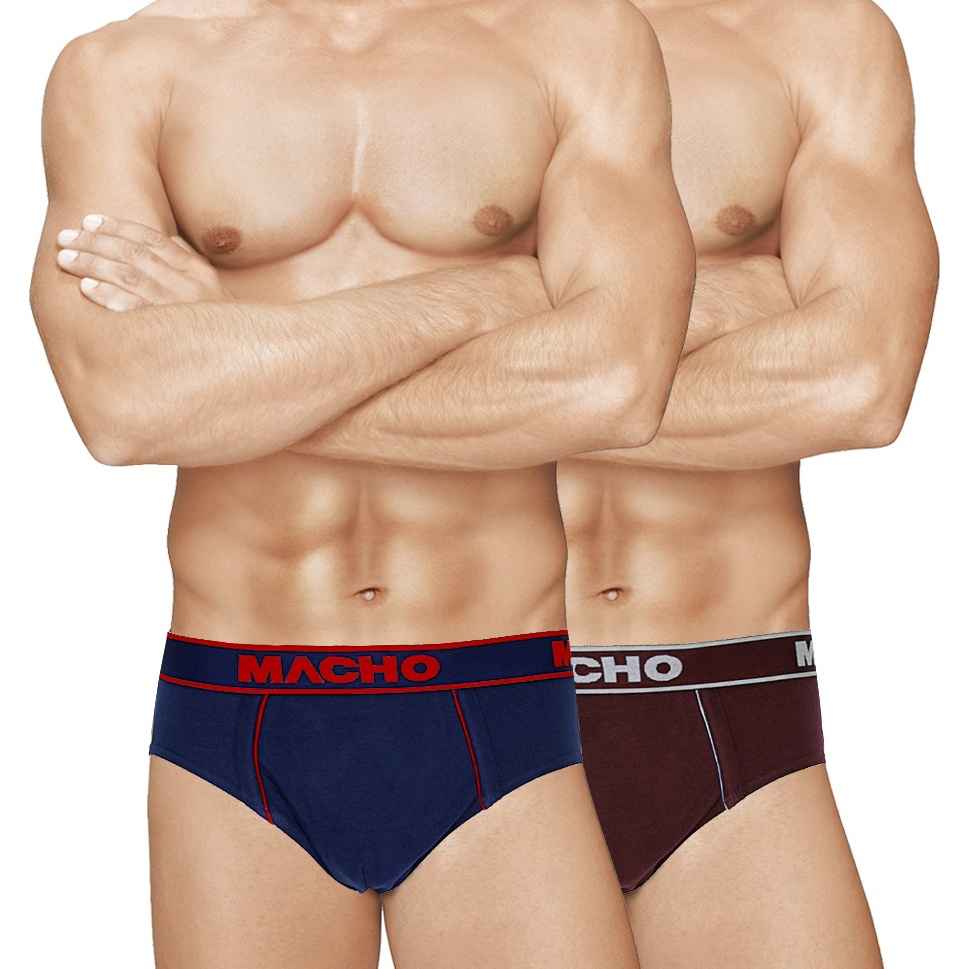 Macho Pack Of 2 Solid Men Brief - Buy at ₹252 Online | Instant