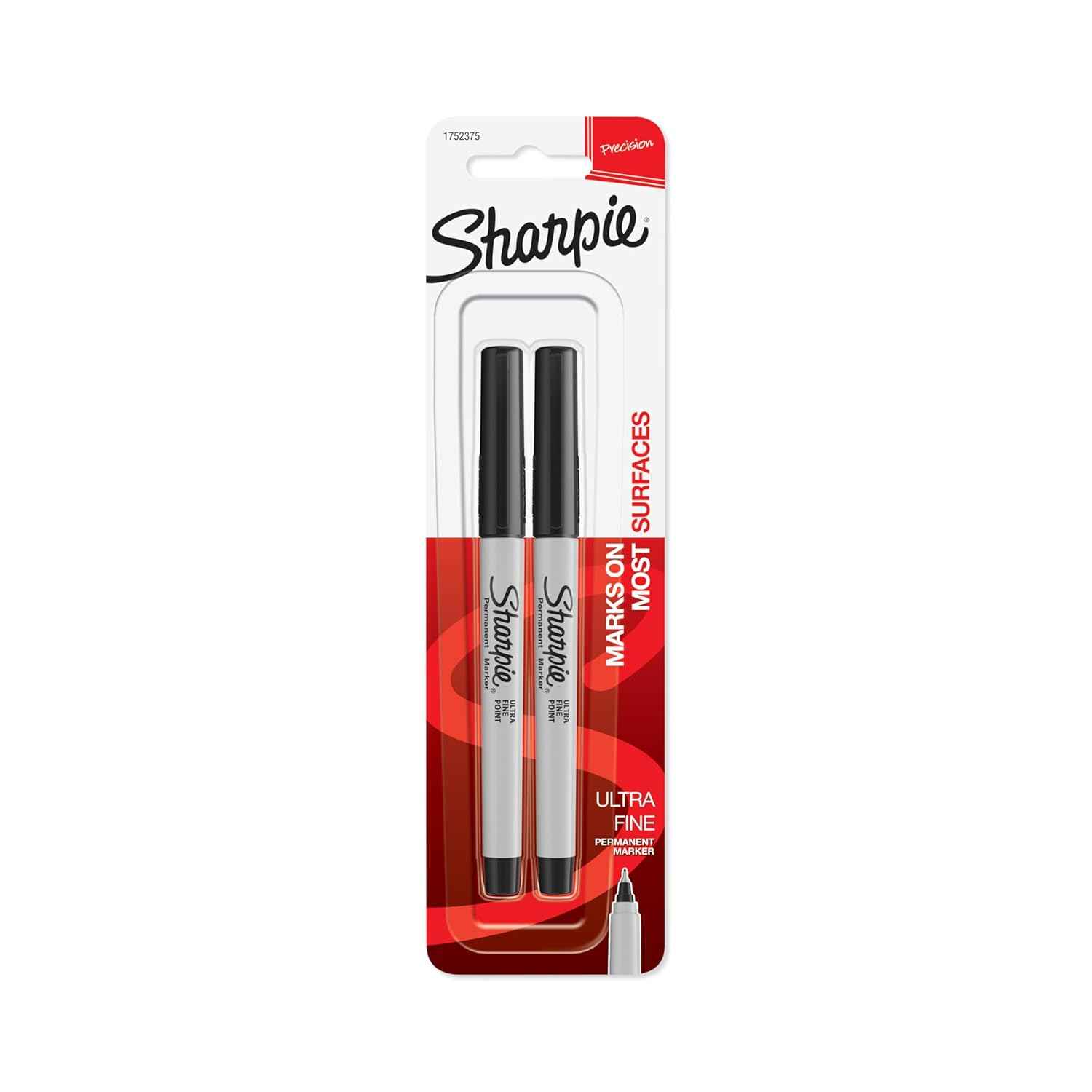 Spidol Sharpie Sharpie Fine Point Black Sharpie Permanent Markers Fine Point, Black Permanent  Markers