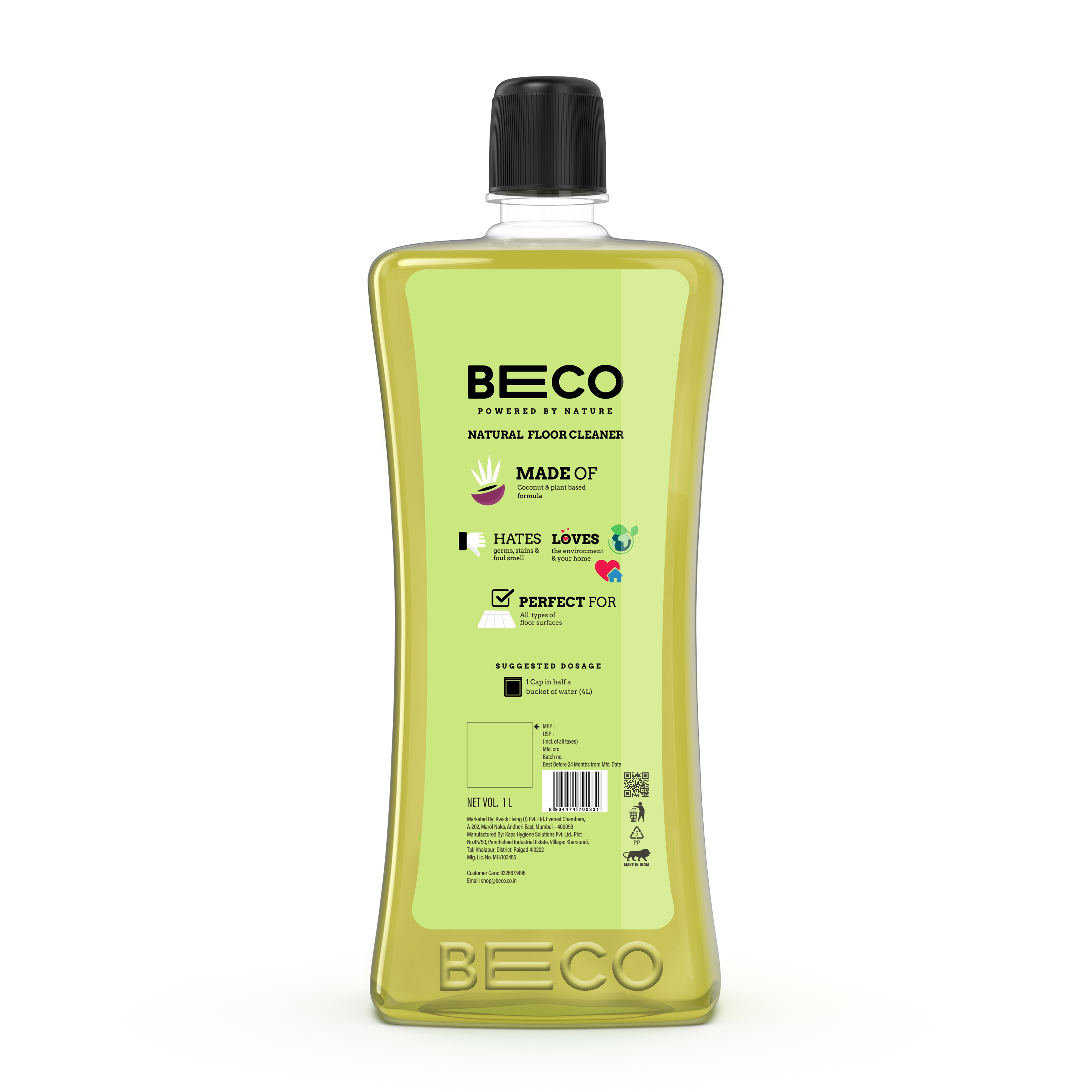 Beco Natural Floor Cleaner Liquid - Buy at ₹149 Online | Instant