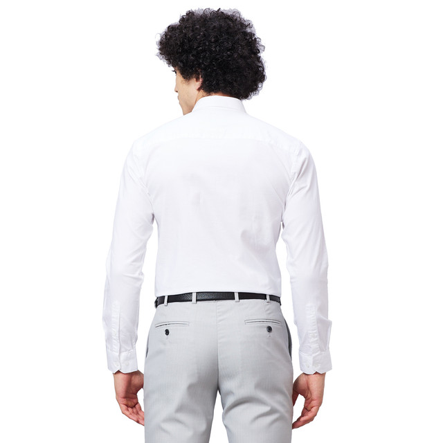 Park Avenue Men Slim Fit Pure Cotton Cut Away Collar Full Sleeve