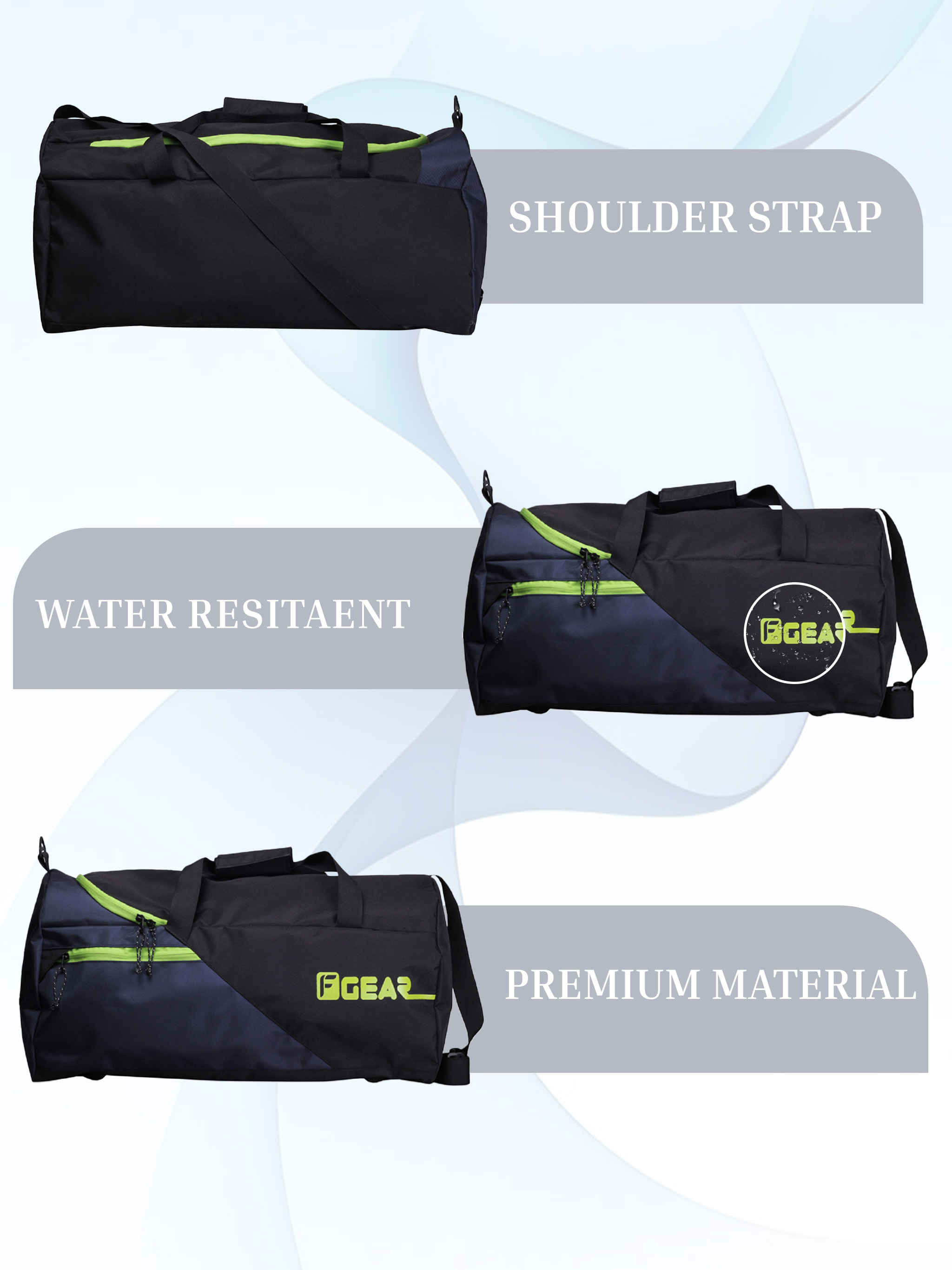F Gear Unisex Solid Polyester 55 L Duffle Bag - Buy at ₹790