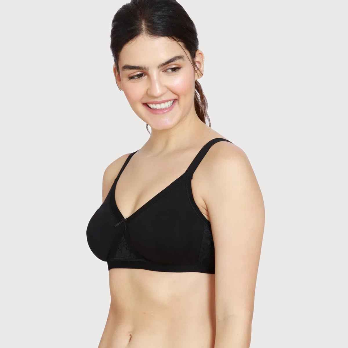 わたを Zivame Women's Single Layered Non Wired Full Coverage T-shirt Bra