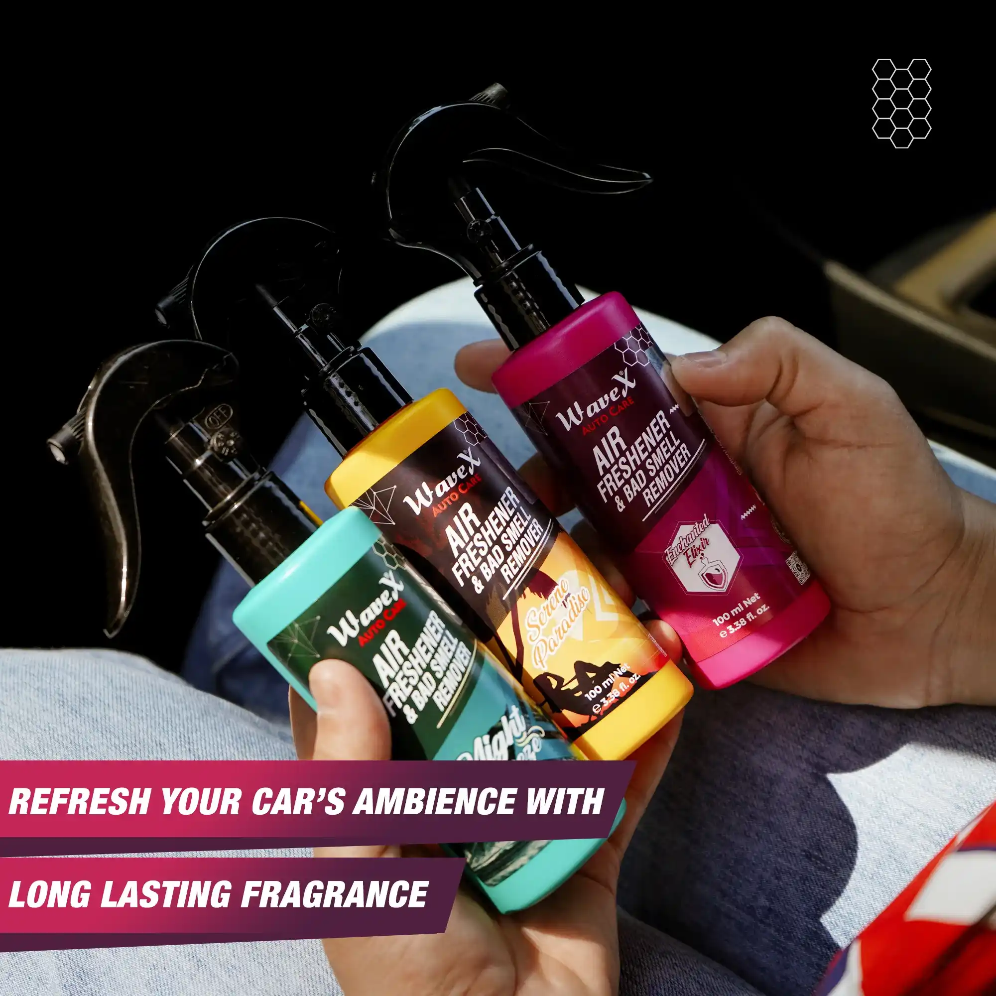 Wavex Car Air Freshener and Bad Smell Remover Bundle Pack - Buy at