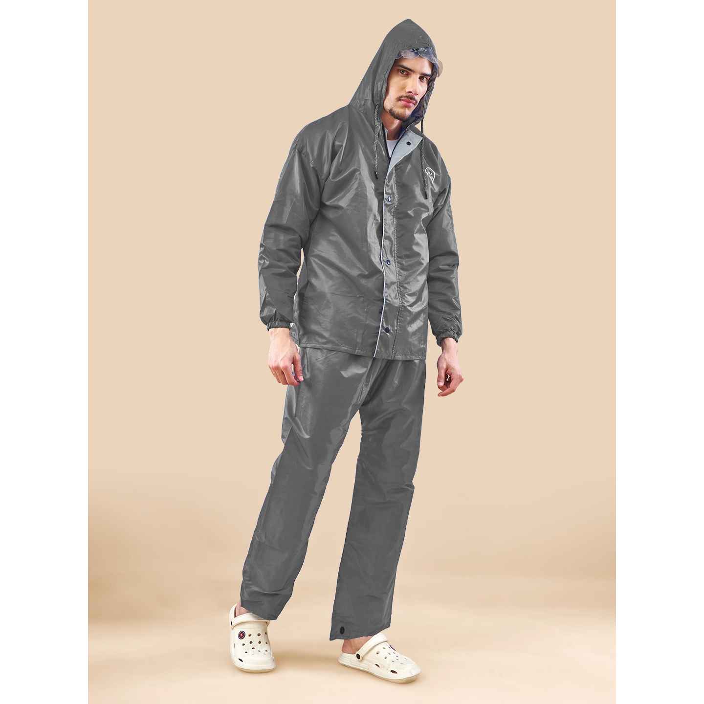 Lux Venus Reversible Rain Suit for Men - Plain Grey - Buy at ₹610