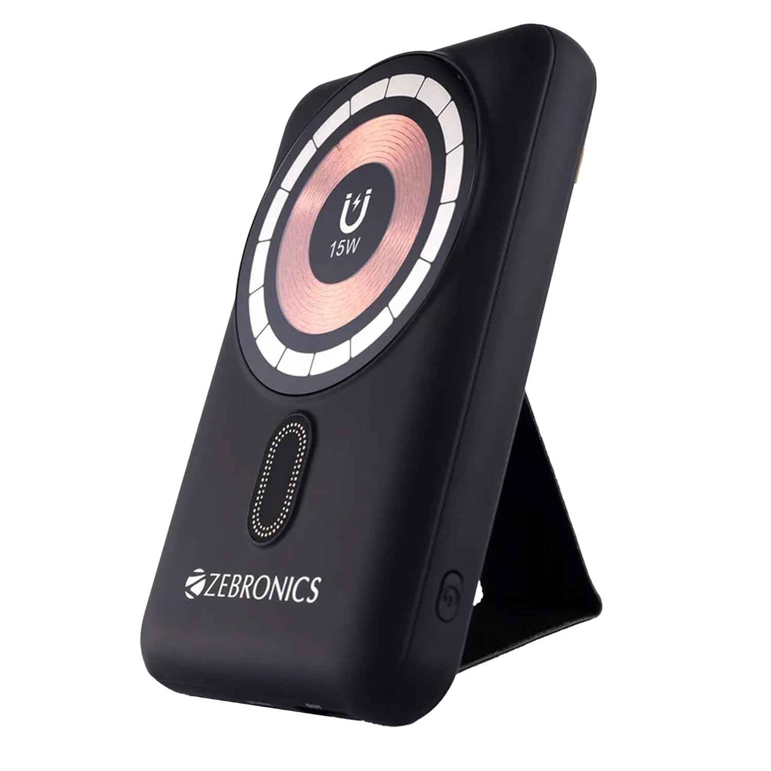 ZEBRONICS MW62 Wireless Power Bank, 10000 mAh, Rapid Charge, Built
