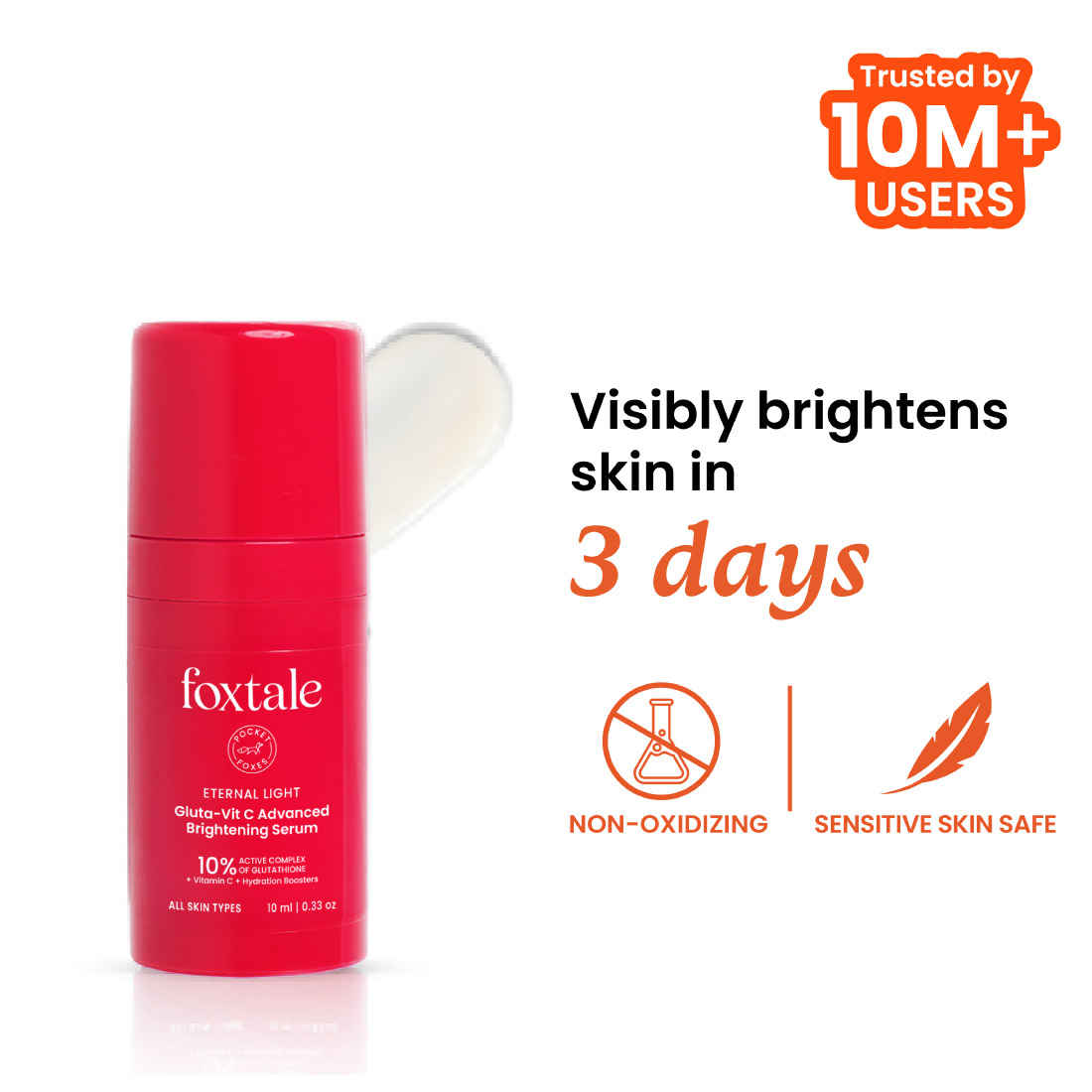 foxtale glutathione 10% Vitamin C-Glutathione Glow Face Serum ghk cu clinical trial Type:1000 mcg/mL - 10mL mday2024