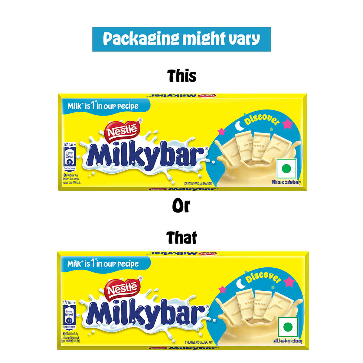 Nestle Milkybar Chocolate, Yummy Creamy Treat, Made with Milk