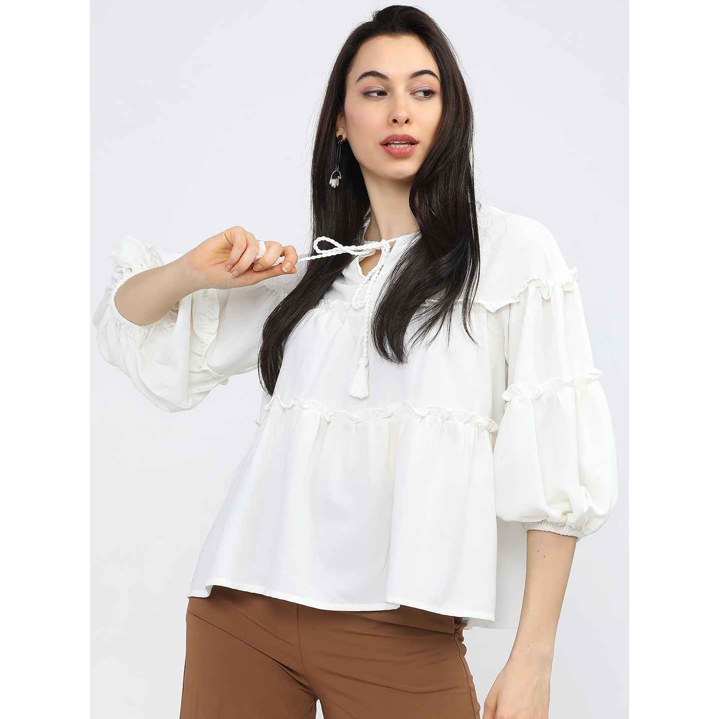 Tokyo Talkies Women's Casual Solid Top - Buy at ₹405 Online