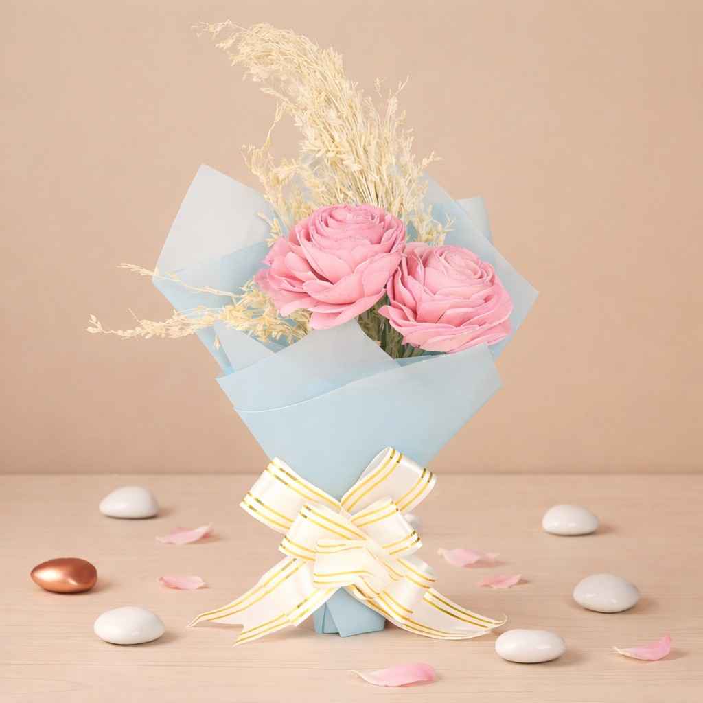 The Pink Symphony Natural Dried Flower Bouquet - Buy at ₹139