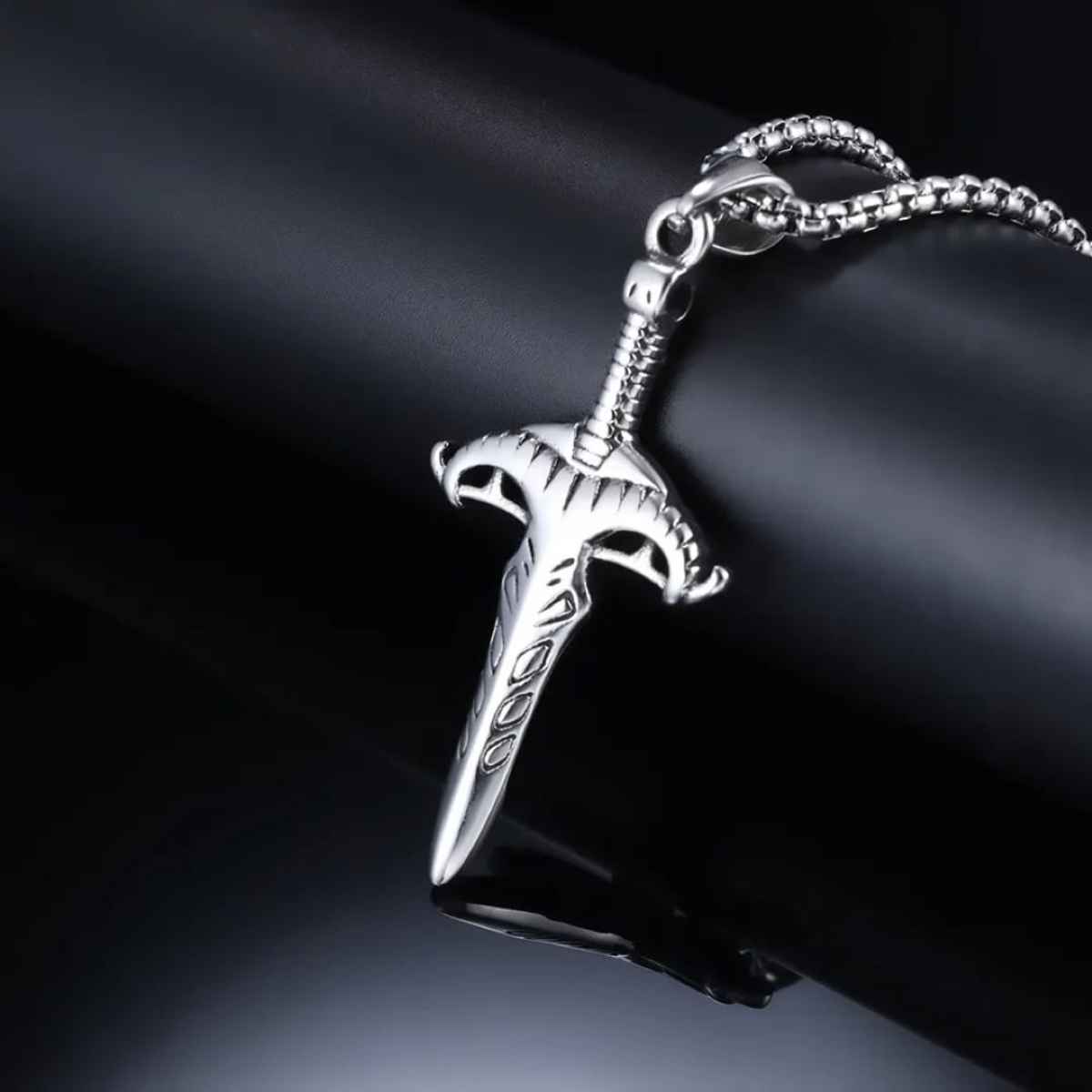 The Opal Factory Men's Jewelry Sword Pendant with Chain - Buy at