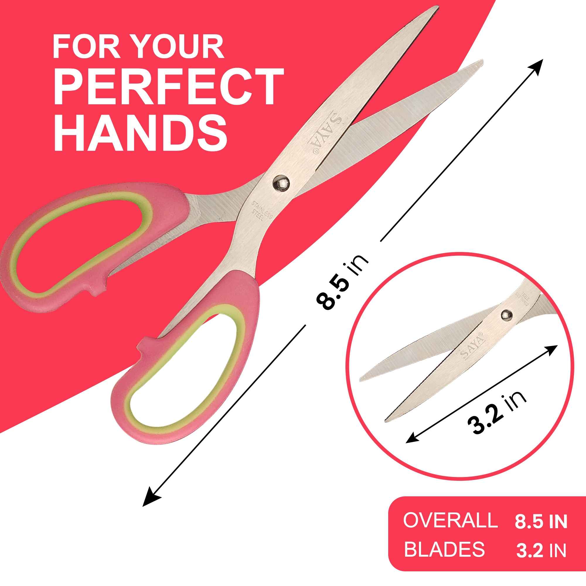 Saya Soft Grip Scissors 8.5 inch - Buy at ₹97 Online | Instant