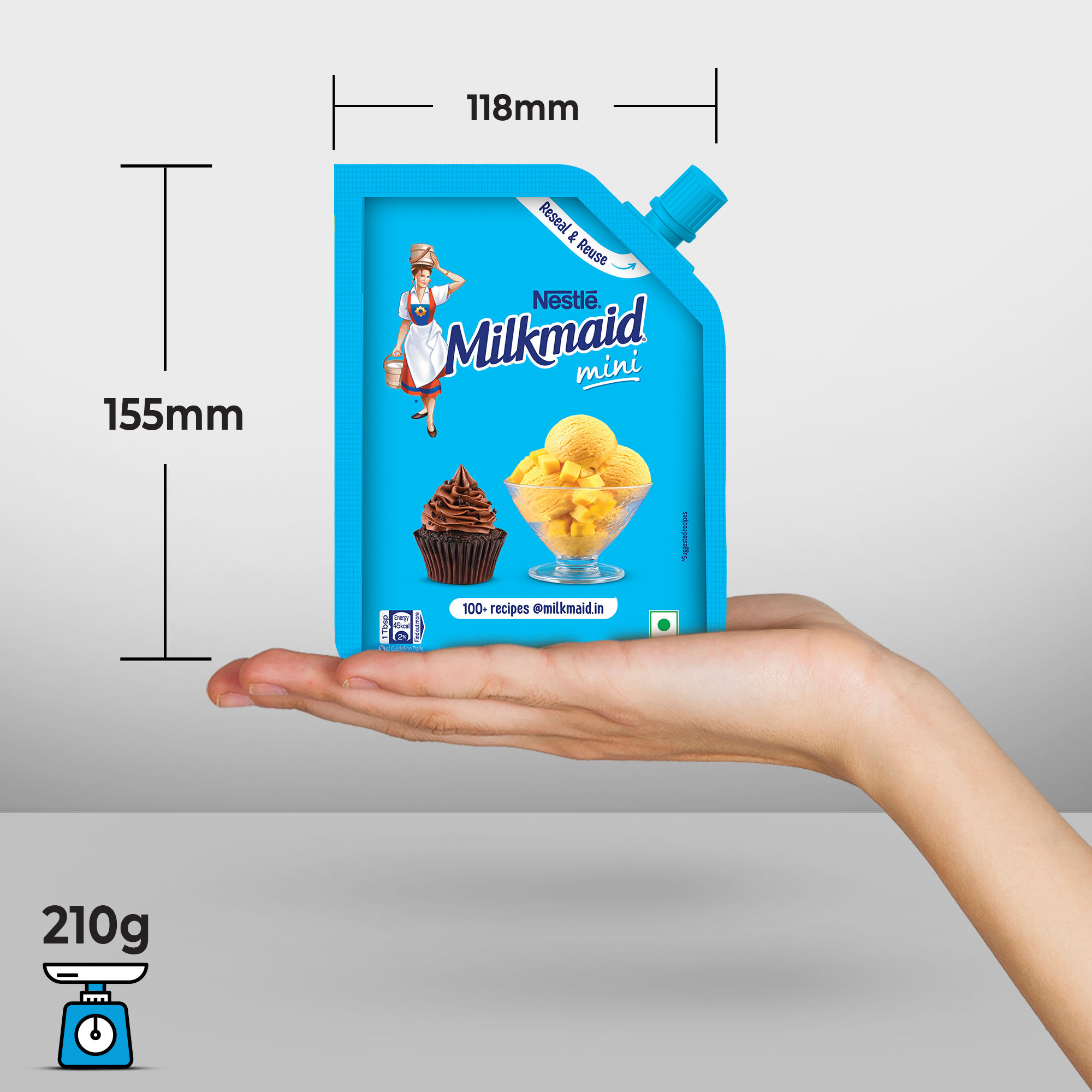 Nestle Nestle Milkmaid Mini | Sweetened Liquid Condensed Milk | No