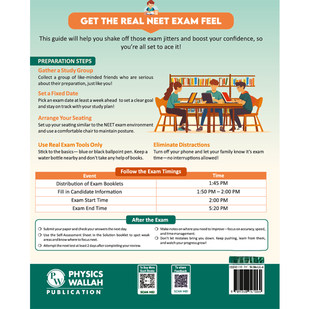 Physics Wallah NTA NEET Rankers Test Series 2025| OMR Sheet, Solution Booklet with NCERT References