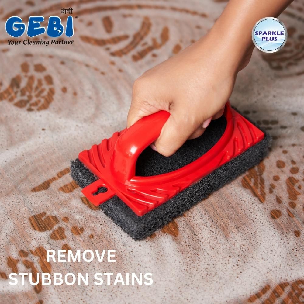 Gebi Sparkle Plus Commander Tough Scrubber Brush 1 pc Combo