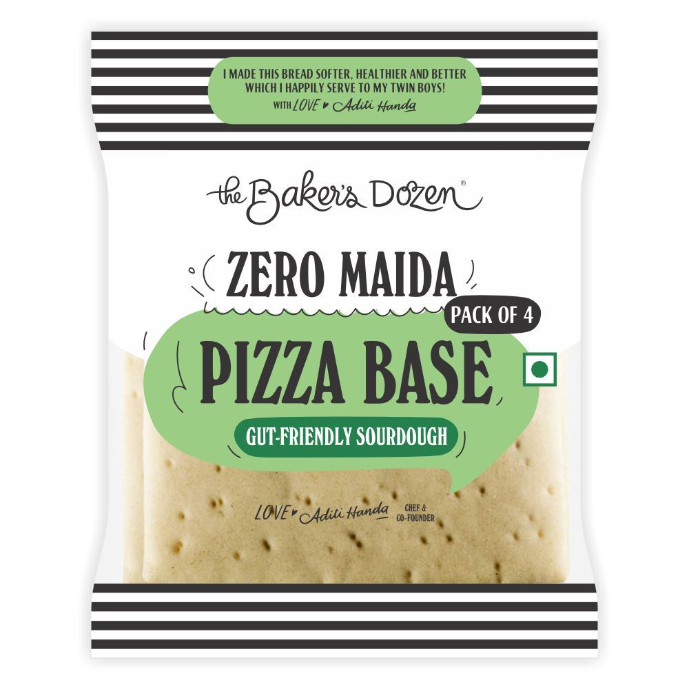 The Baker's Dozen Zero Maida Pizza Base No Palm Oil No Preservative 100% Wholewheat