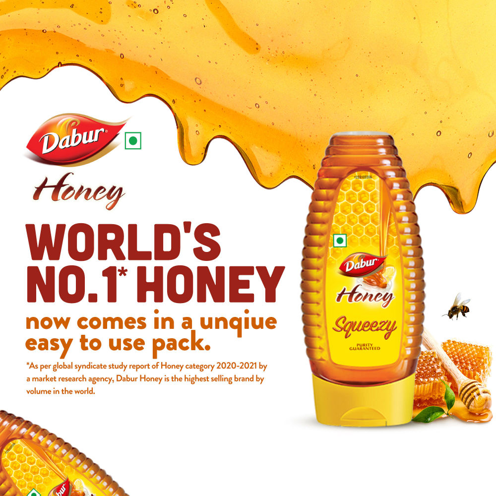Dabur Honey - 100% Pure, World's No.1 Honey Brand (No Sugar Adulteration)