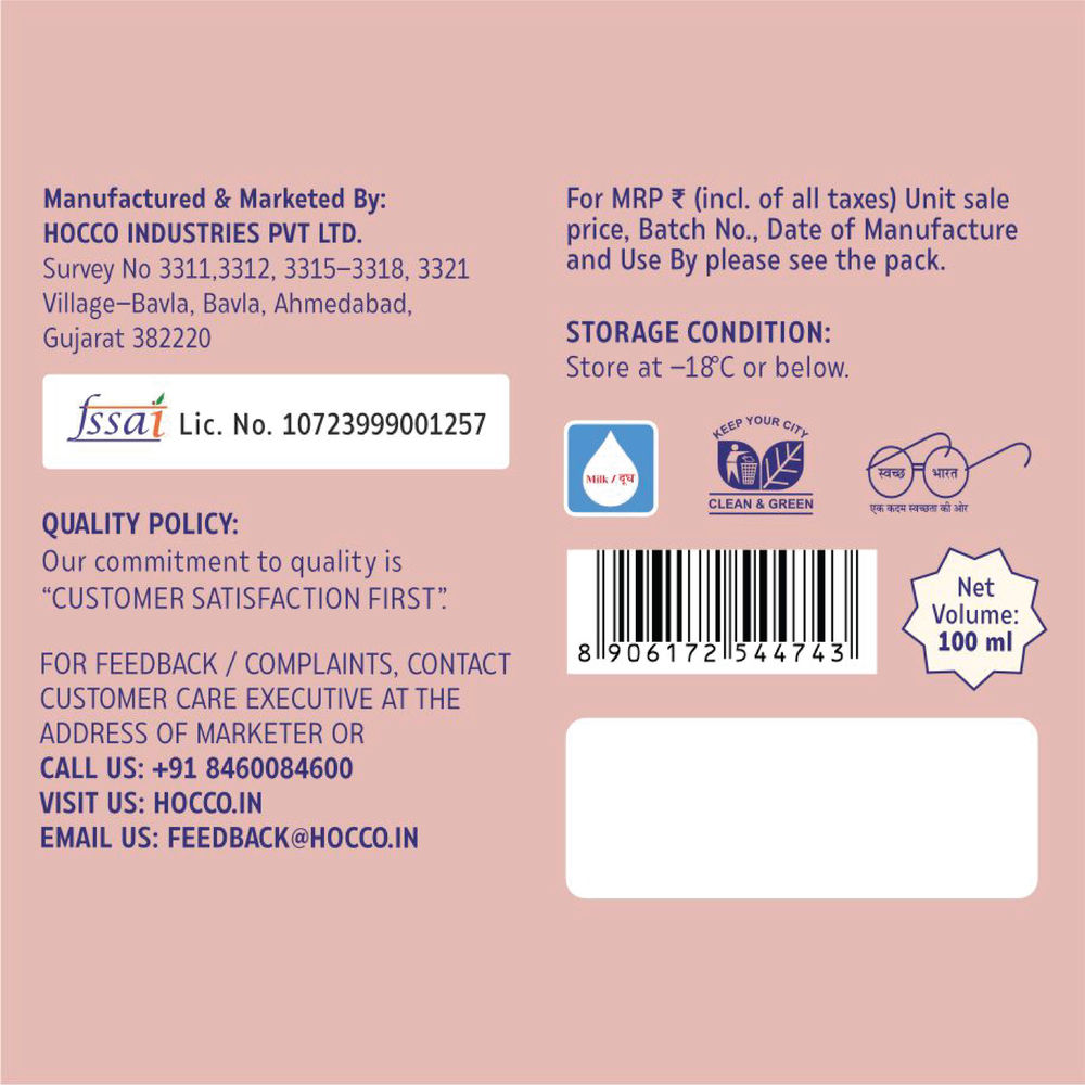 Hocco Shahi Malai Matka Kulfi Ice Cream Cup 100 ml Combo