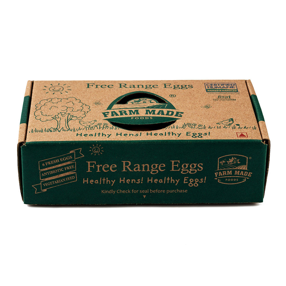 Farm Made Free Range Brown Eggs, 6 Pieces - Protein Rich, Veg Feed, Non-Fertile 6 pc Combo
