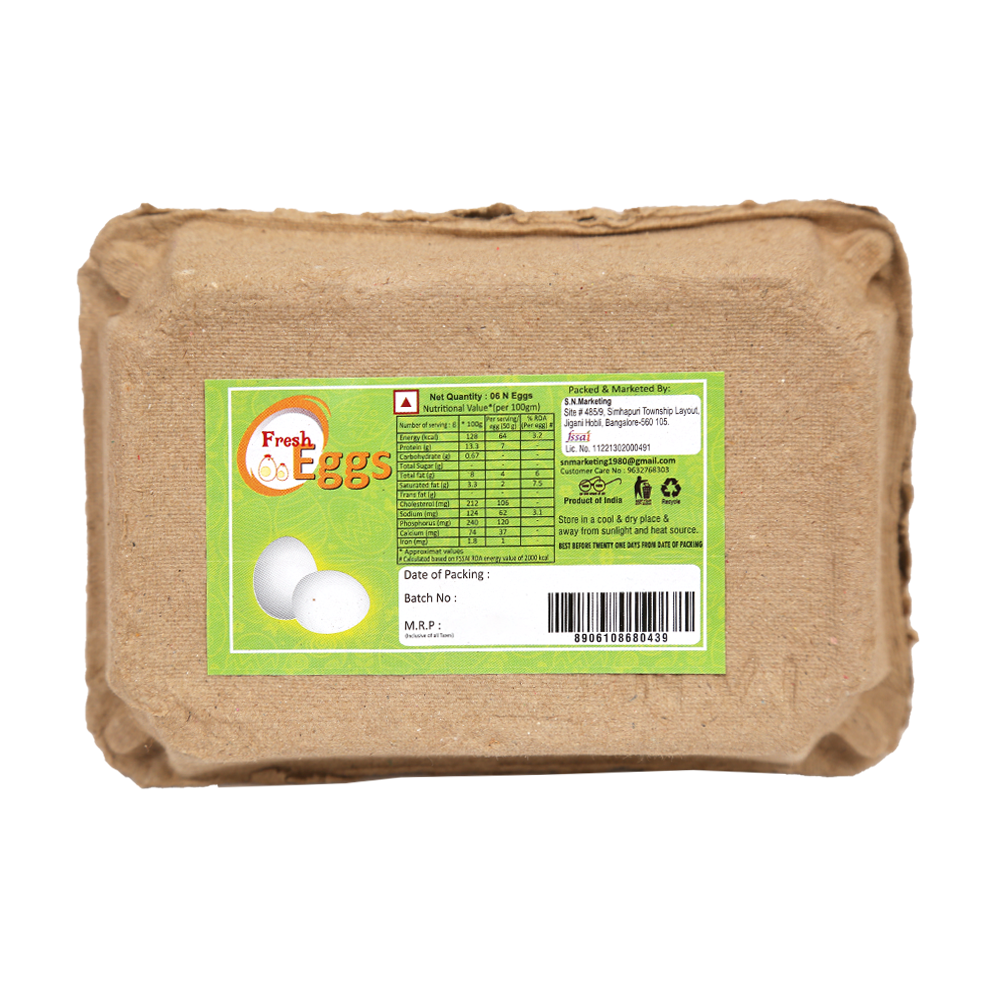 Fresh White Eggs 6 pc X 5 Combo
