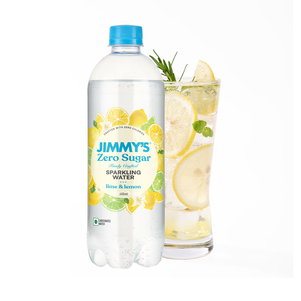 Jimmy's Zero Sugar Lime & Lemon Sparkling Water 600 ml X 2 Combo