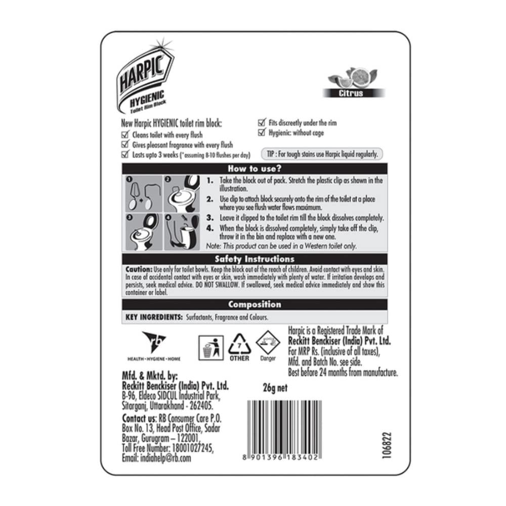 Harpic Citrus Toilet Rim Blocks