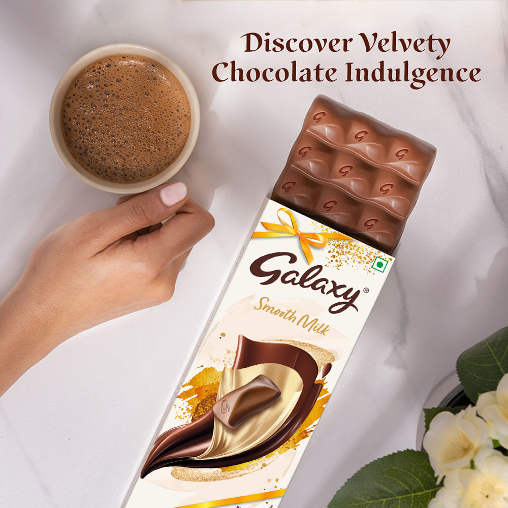 Galaxy Smooth Milk Chocolate Bar Loaded with the Goodness of Milk & Cocoa