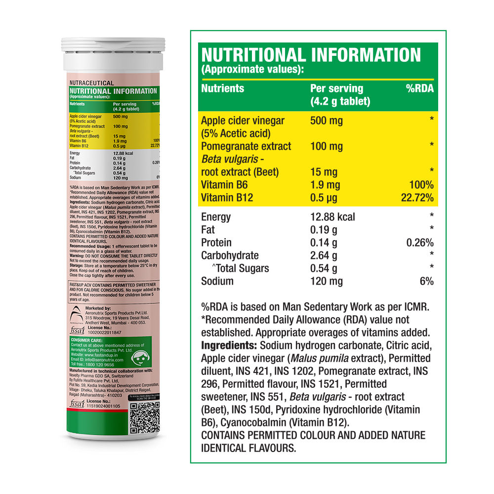 Fast&Up Acv For Weight Loss And Detox - Green Apple