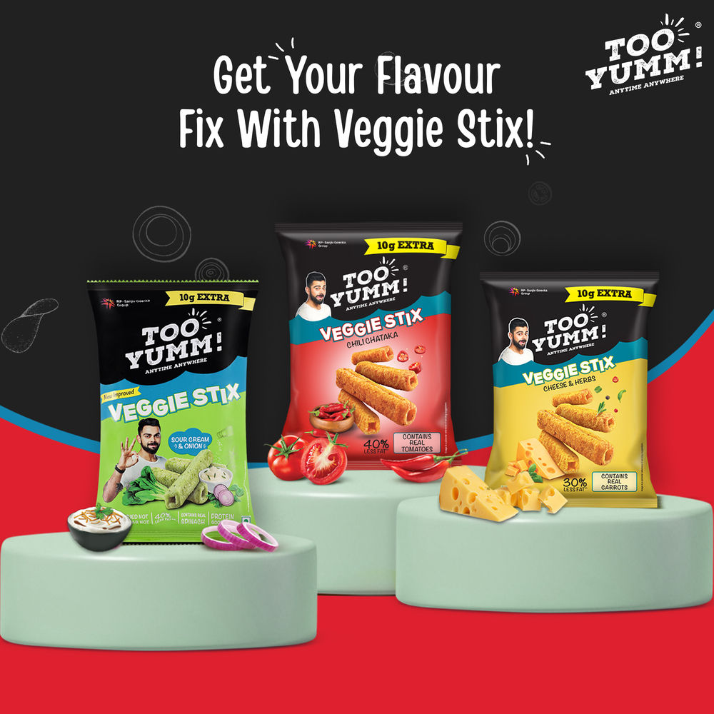 Too Yumm! Chili Chataka Veggie Stix | Munching Snack | On-the-Go Munchies