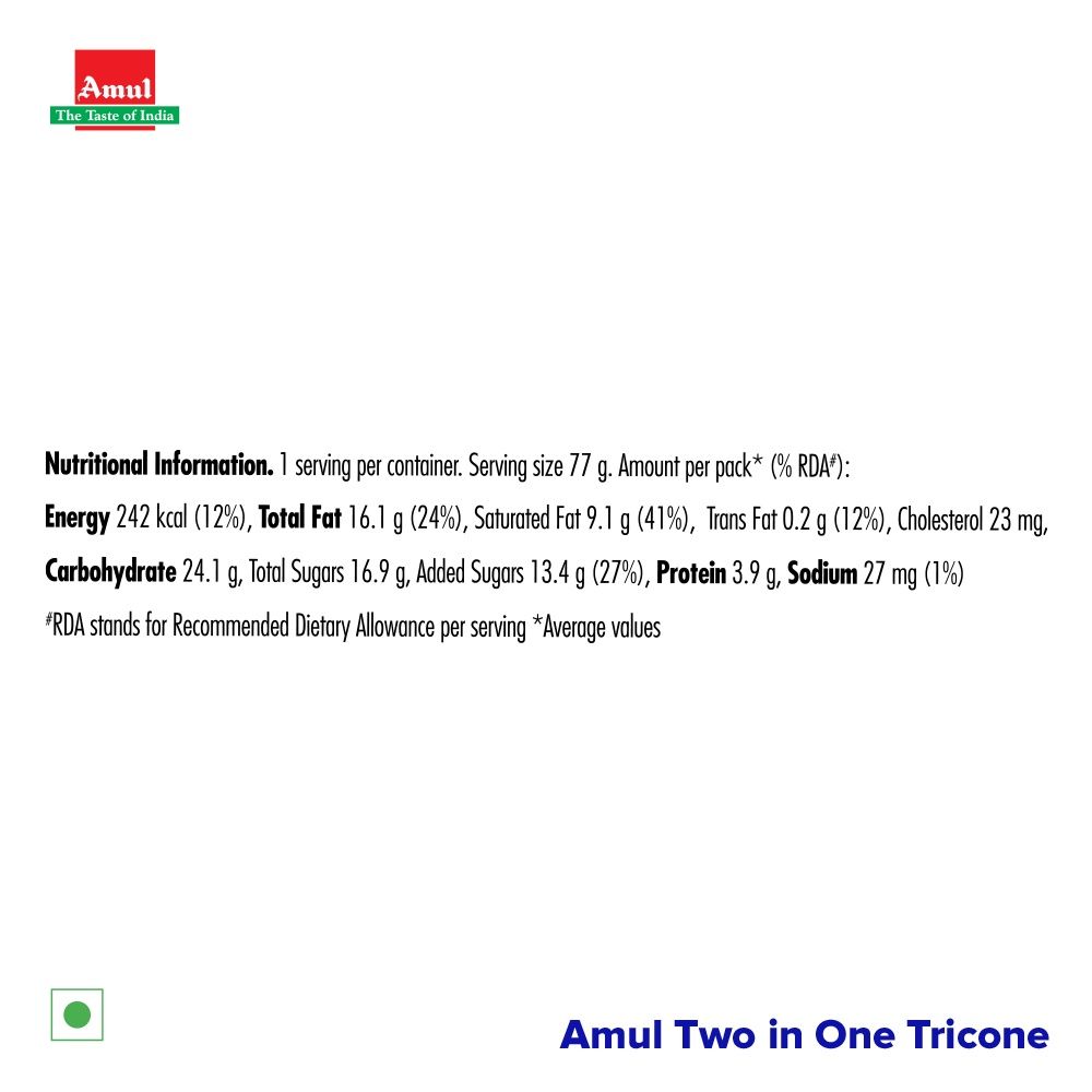 Amul Two In One Tricone Ice Cream Cone