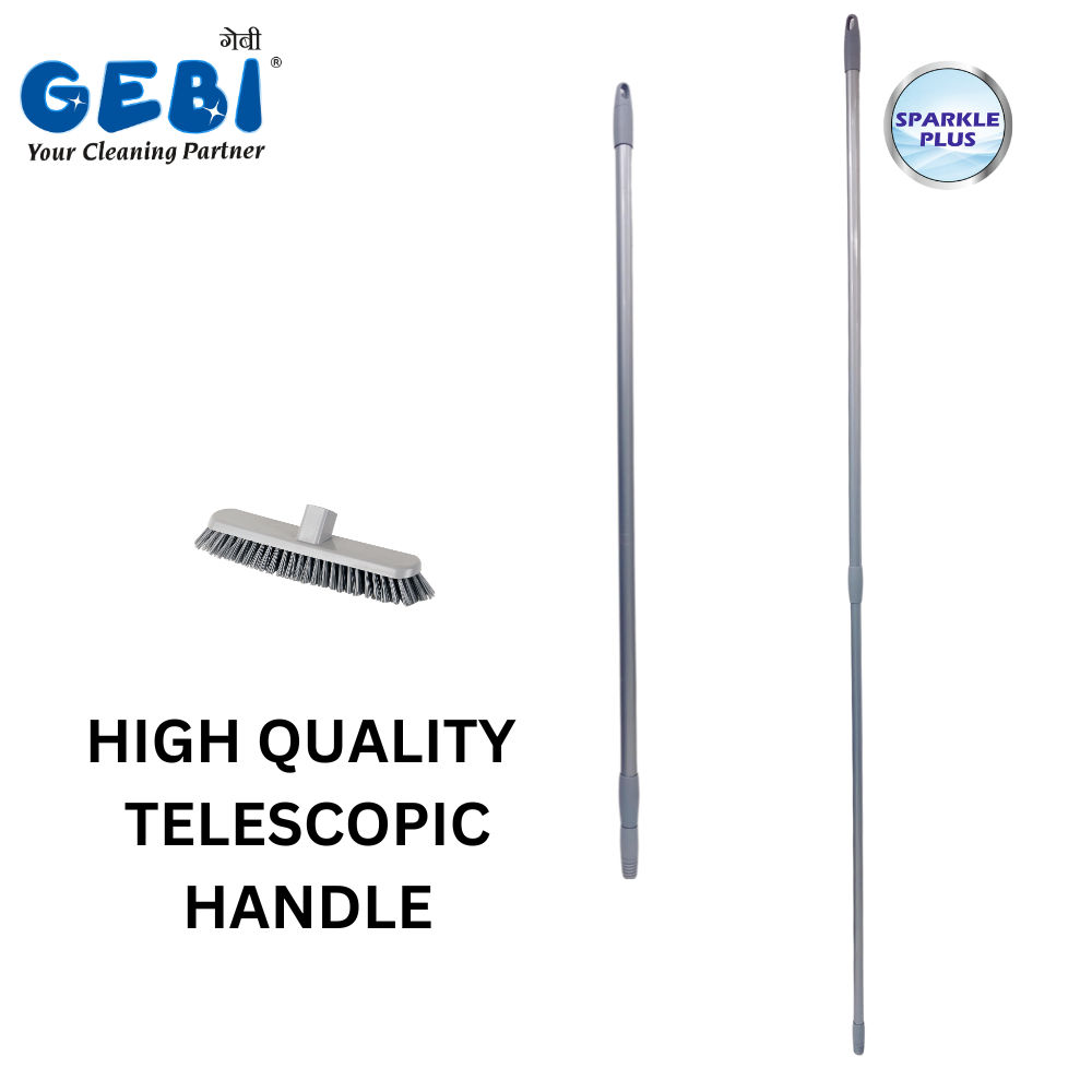 Gebi Sparkle Plus Scratchy Floor Brush - | Telescopic Handle )