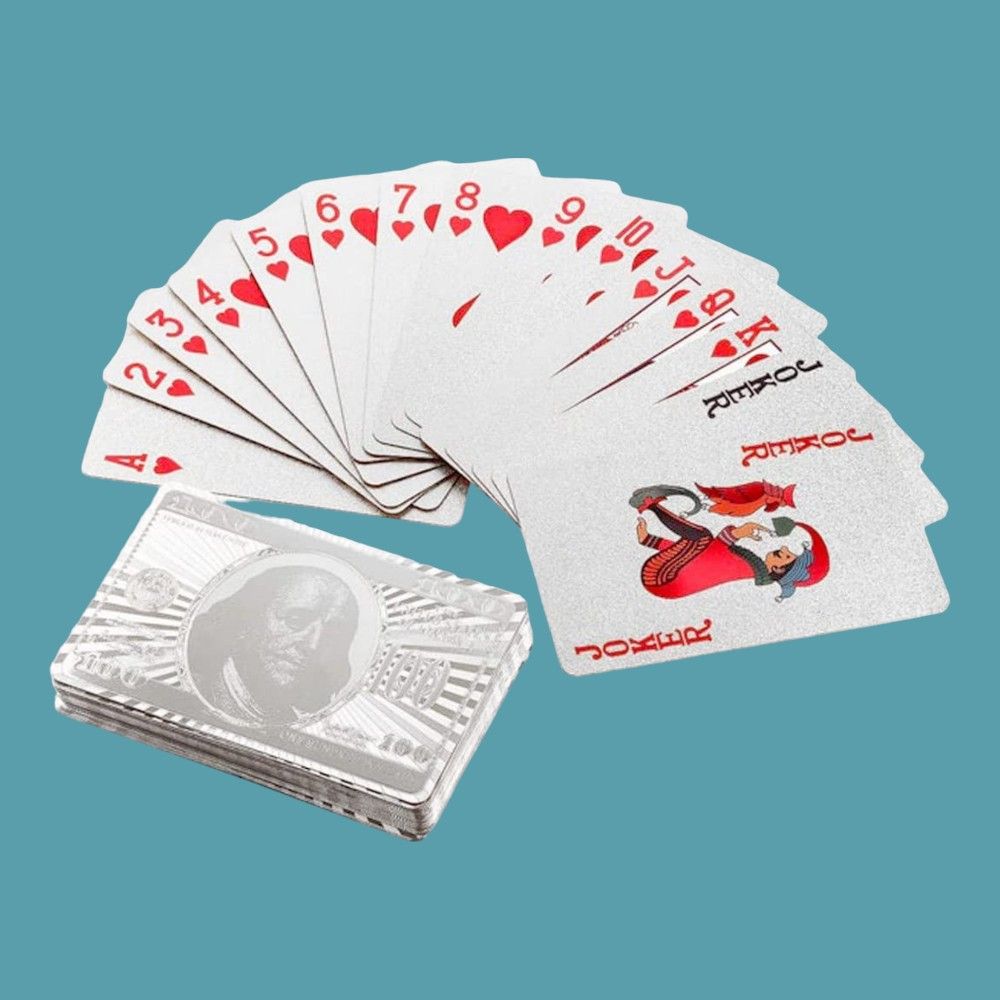 Se7en Silver Plated Poker Playing Cards