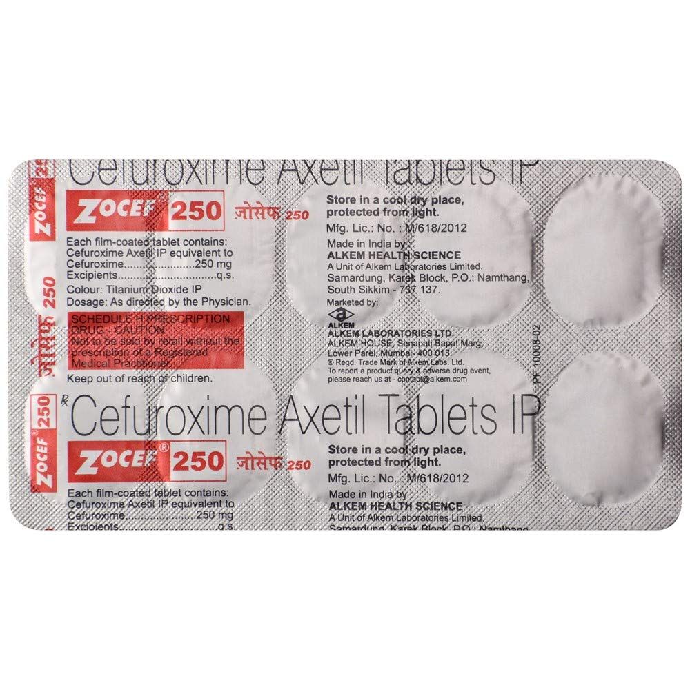 Zocef 250 Tablets