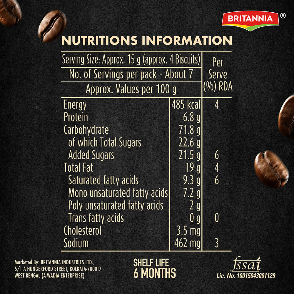 Britannia Biscafe | Refreshing Super Thin Coffee Cracker 100 g Combo