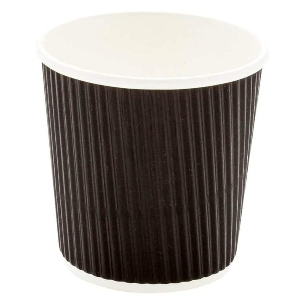 Vinay Trading Rippled Paper Glass | 150 ml | Set Of 25 - Assorted