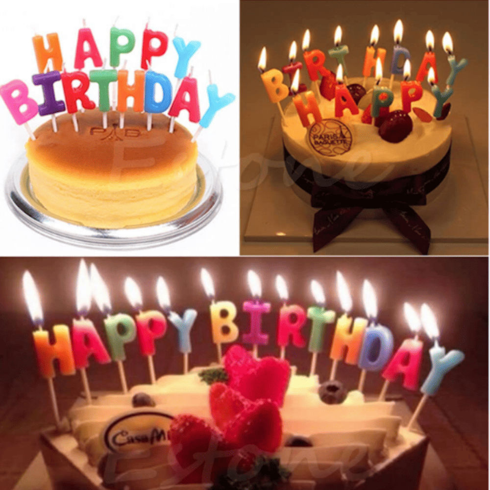 Let's Vybe Happy Birthay Alpha Candle