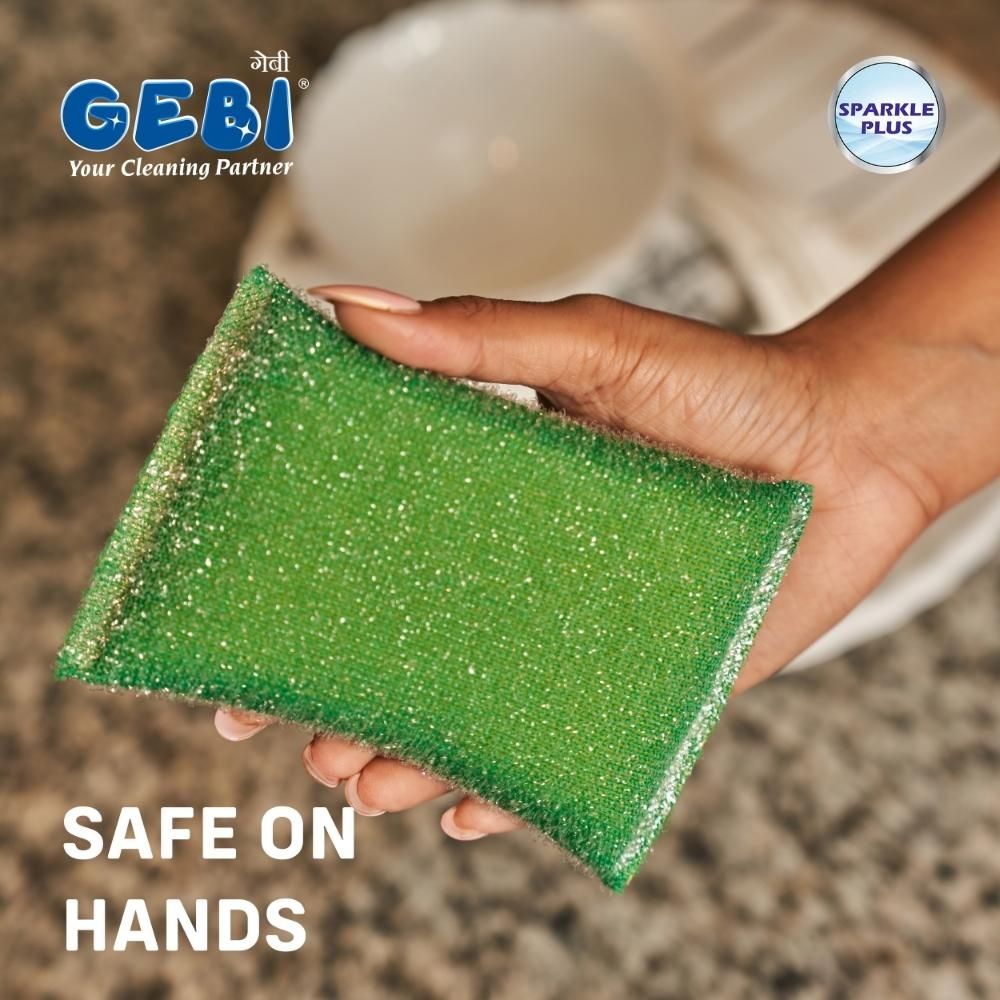 Gebi Sparkle Plus Shiny Kitchen Scrubber - 2Pc Pack