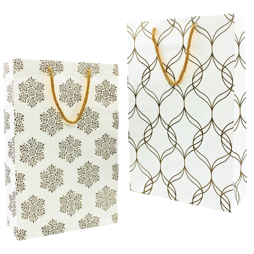 Se7En Printed Paper Bag | Size- 8 X 12 X 3 Inch (Colour May Vary)