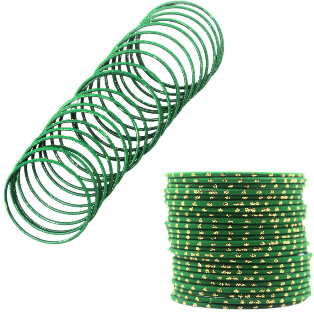 Bangles Green Size 2.4 Inch Metal