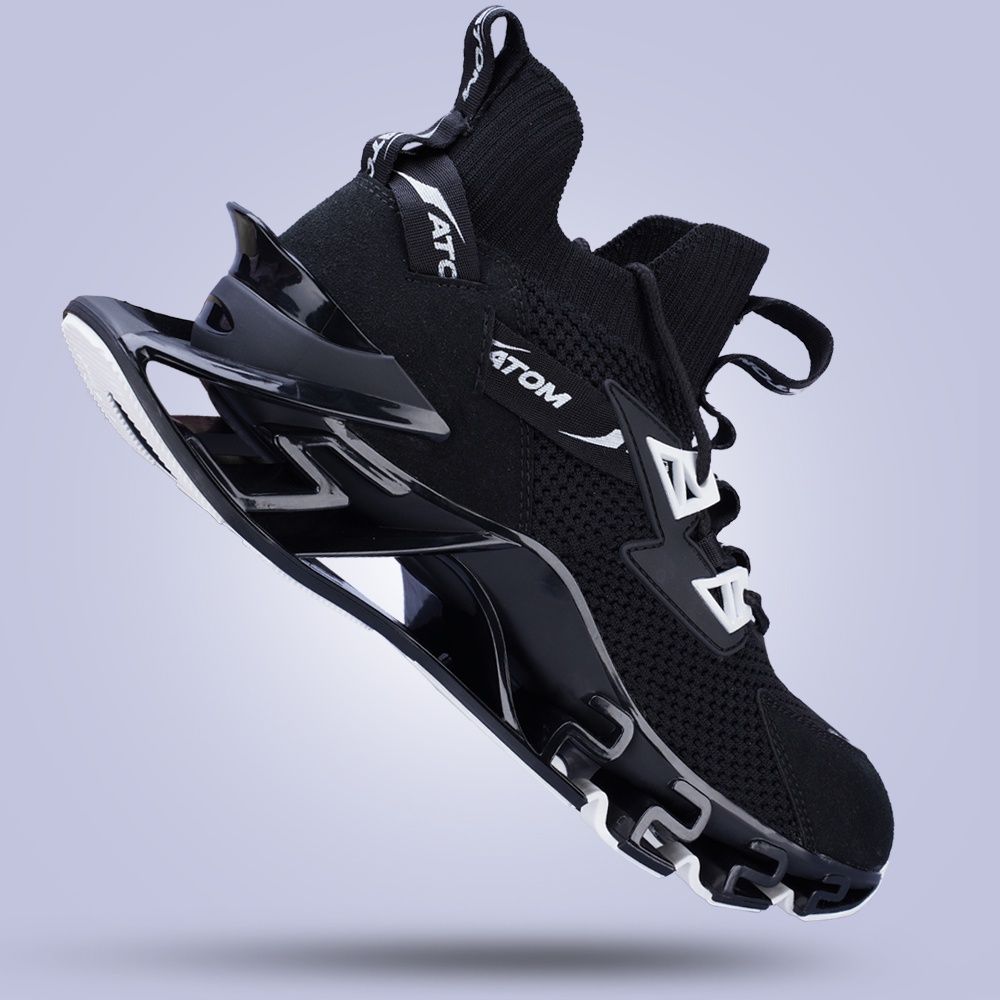 Atom Men's Spring Edge Alpha 2 Black Sneakers | UK 8